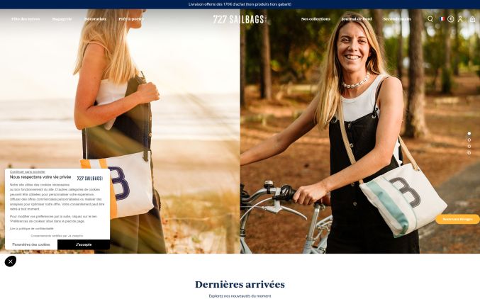 Capture de 727sailbags.com