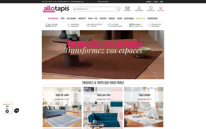 Capture de allotapis.com