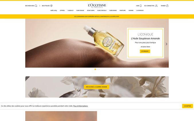 Capture de antilles.loccitane.com