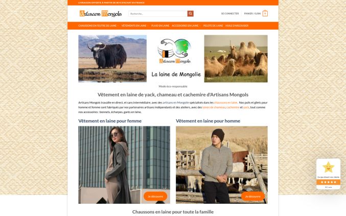 Capture de artisansmongols.fr