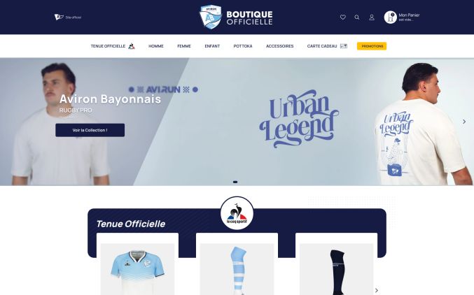 Capture de boutique.abrugby.fr