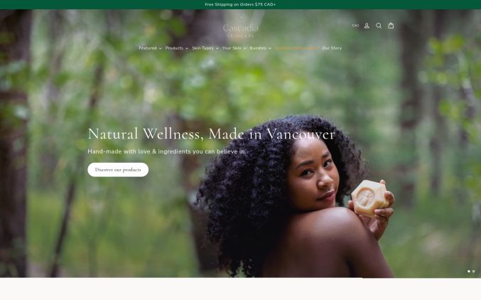 Capture de cascadiaskincare.com