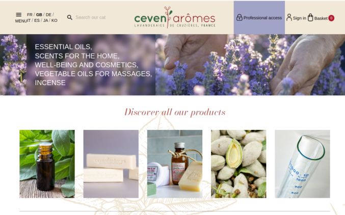 Capture de cevenaromes.com