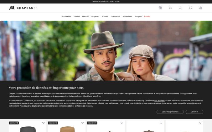 Capture de chapeaushop.fr