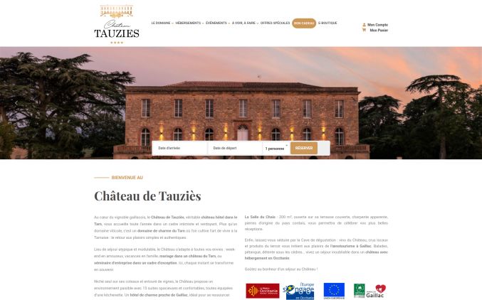 Capture de chateaudetauzies.com