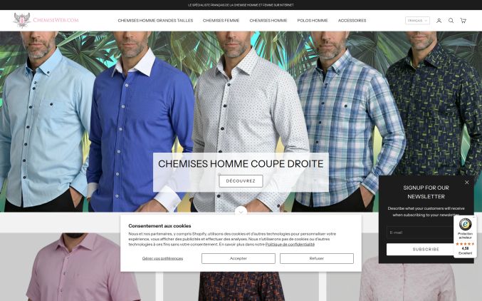 Capture de chemiseweb.com