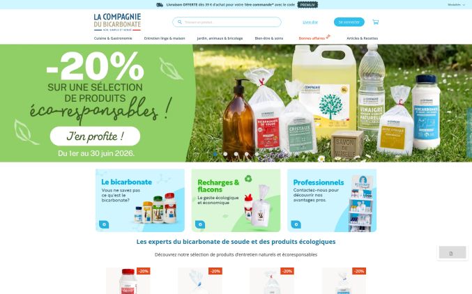 Capture de compagnie-bicarbonate.com