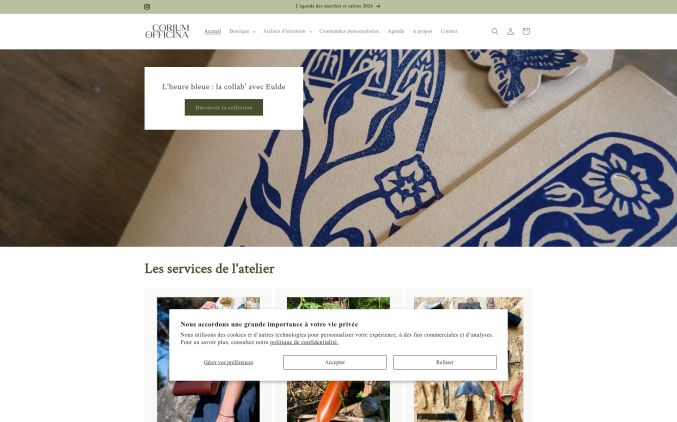 Capture de coriumofficina.com