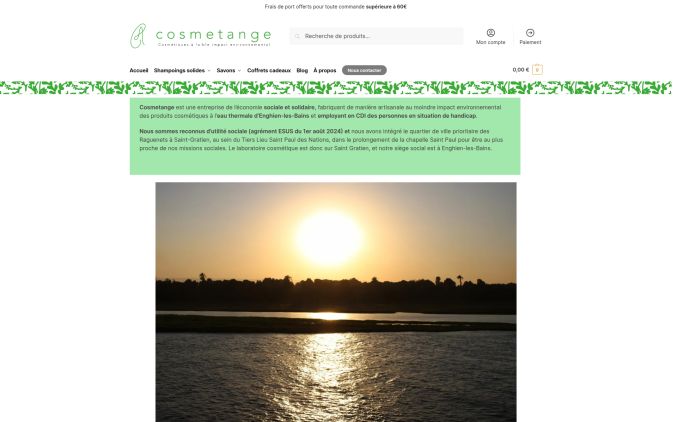Capture de cosmetange.fr