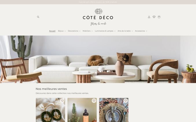 Capture de cotedeco-tresors.com