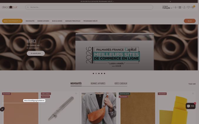 Capture de decocuir.com