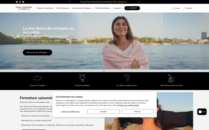 Capture de douxcachemire.com