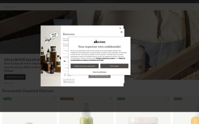 Capture de fr.davines.com