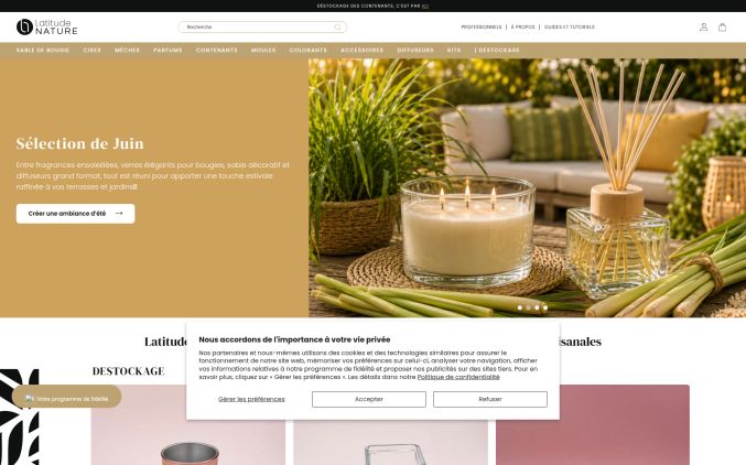 Capture de latitudenature.com