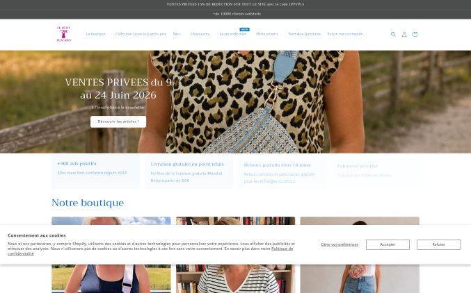 Capture de lepetitplacard.store