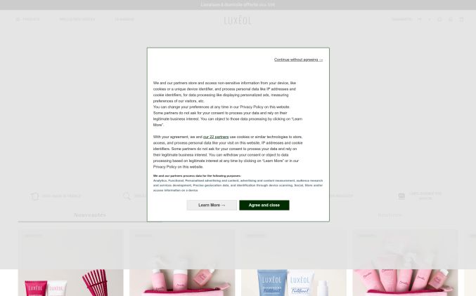 Capture de luxeol.com