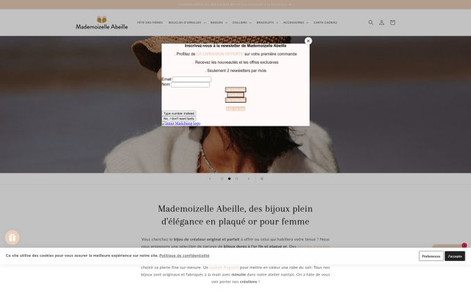 Capture de mademoizelleabeille.com
