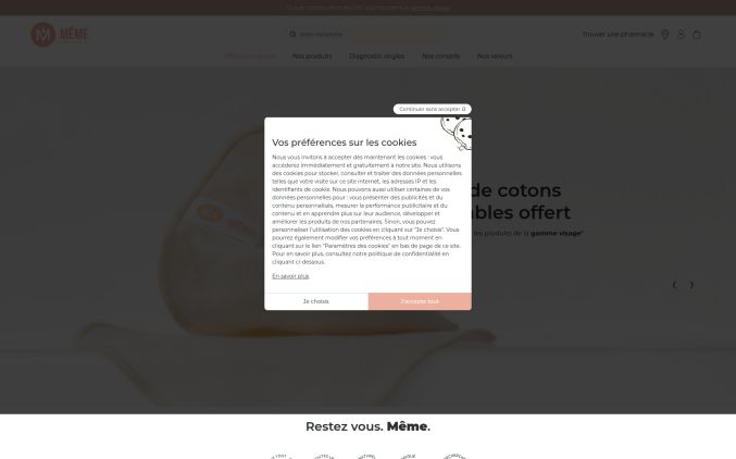 Capture de memecosmetics.fr
