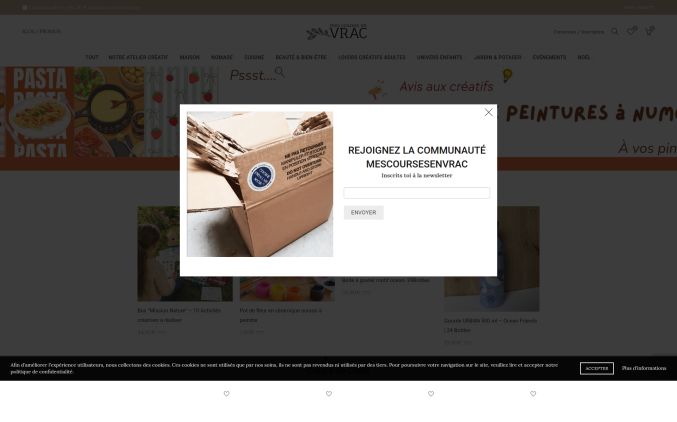 Capture de mescoursesenvrac.com