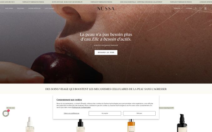 Capture de nussa-cosmetics.com