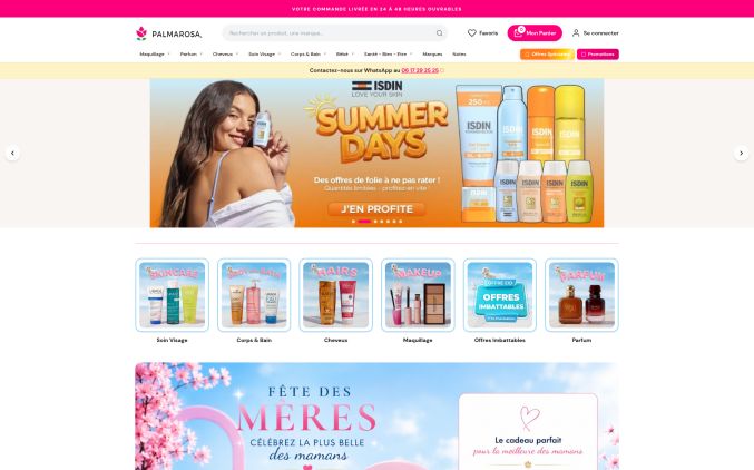 Capture de palmarosashop.com