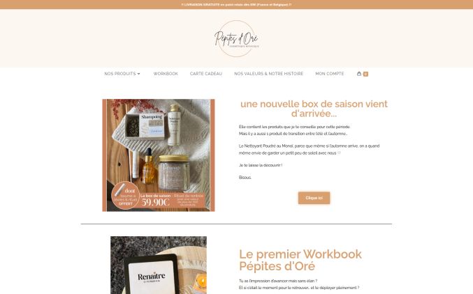 Capture de pepitesdore.fr