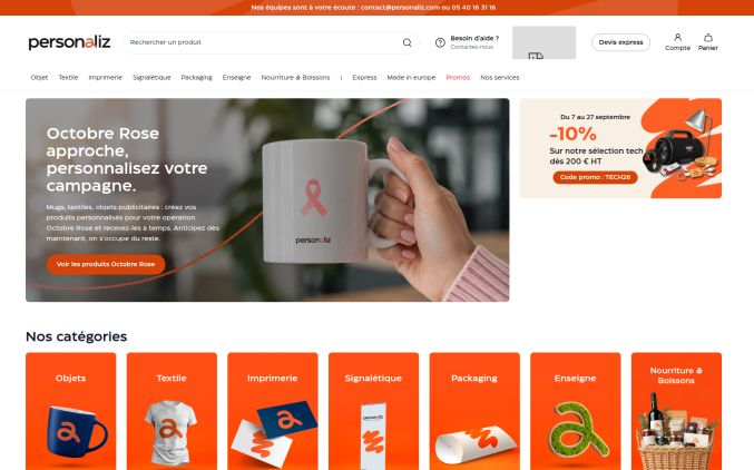 Capture de personaliz.com