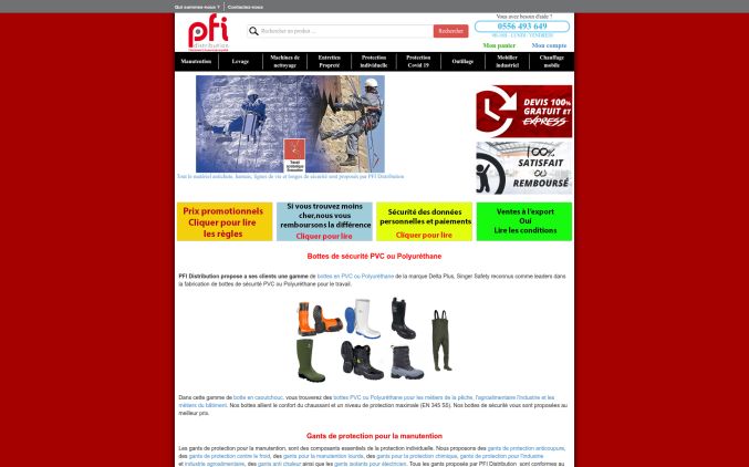 Capture de pfidistribution.com