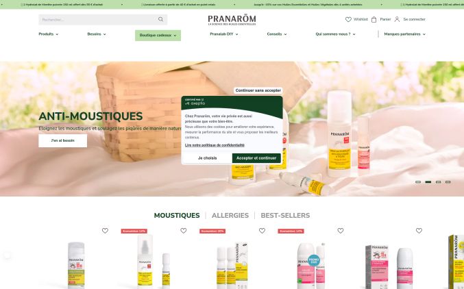 Capture de pranarom.fr