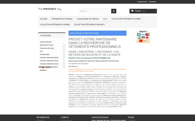 Capture de provet.fr