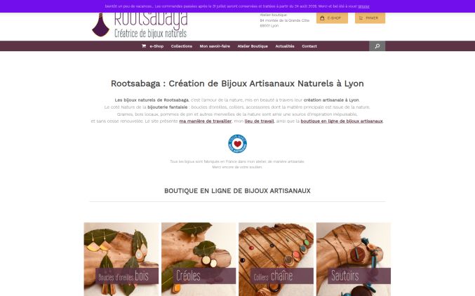 Capture de rootsabaga.fr