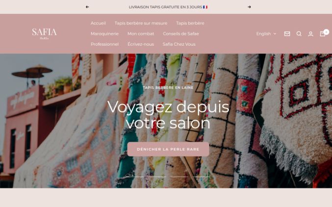 Capture de safia-rugs.com