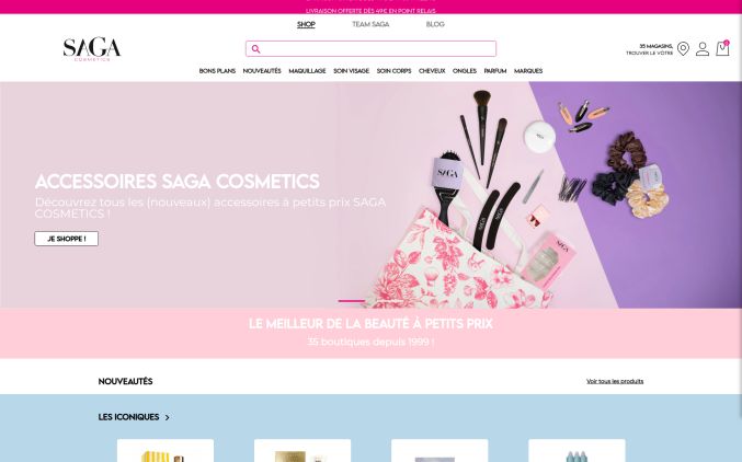 Capture de sagacosmetics.com