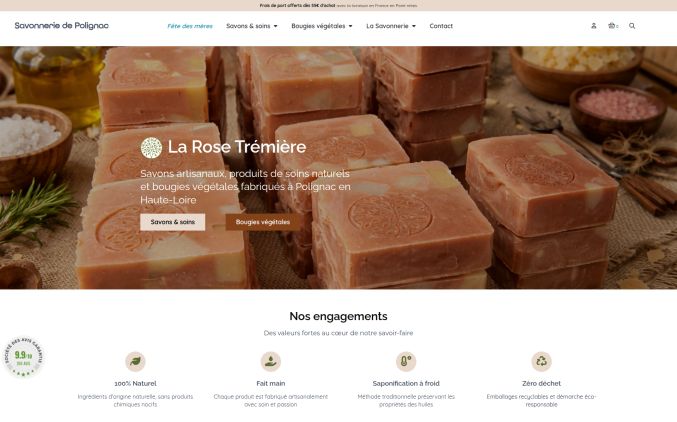 Capture de savonneriedepolignac.com