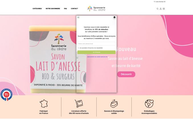 Capture de savonnerieducedre.com