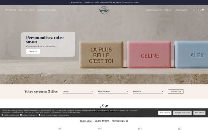 Capture de savons.com