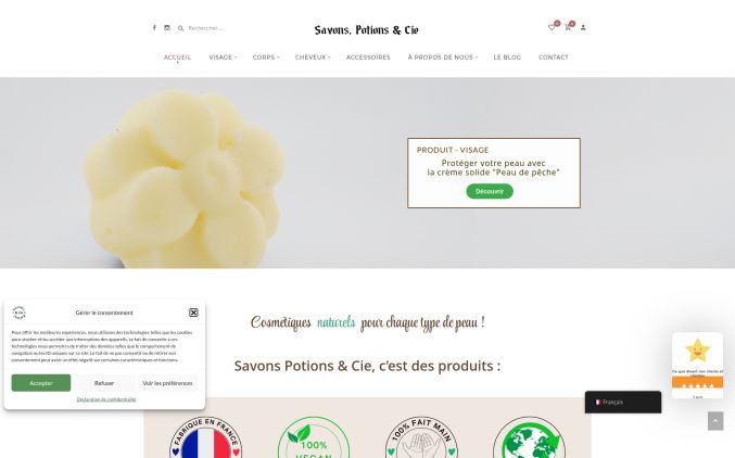 Capture de savonspotionsetcie.com