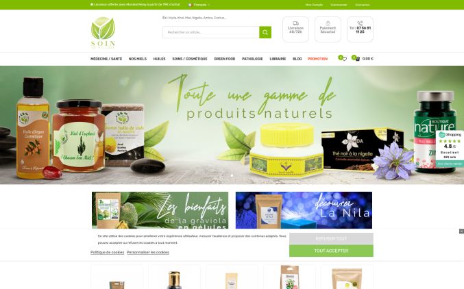 Capture de soinaunaturels.com