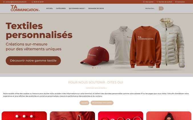Capture de tacommunication.fr