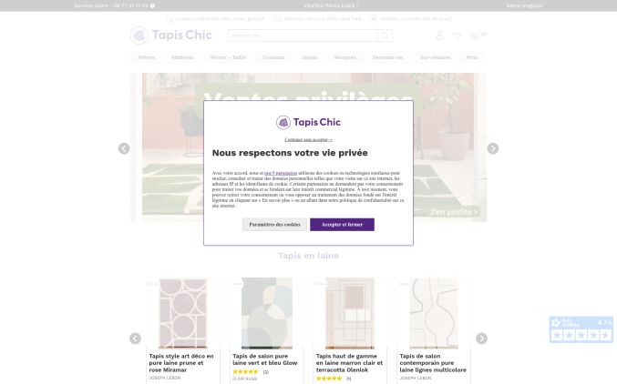 Capture de tapis-chic.com