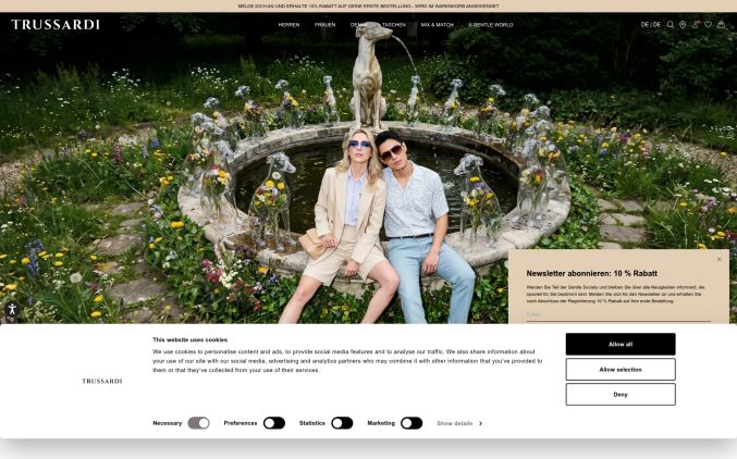Capture de trussardi.com