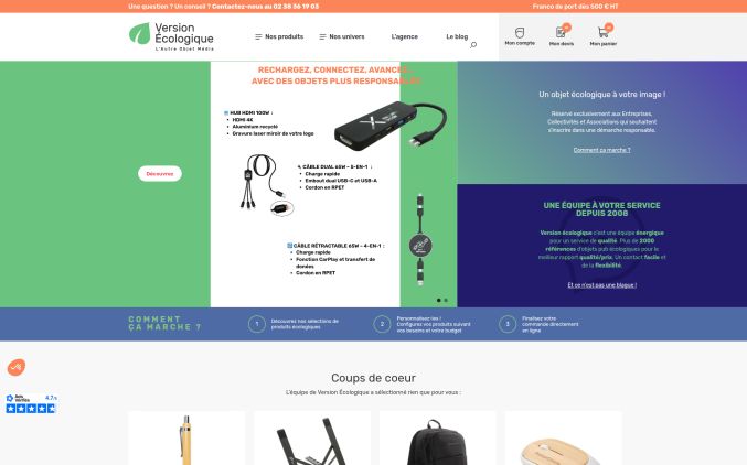 Capture de versionecologique.com