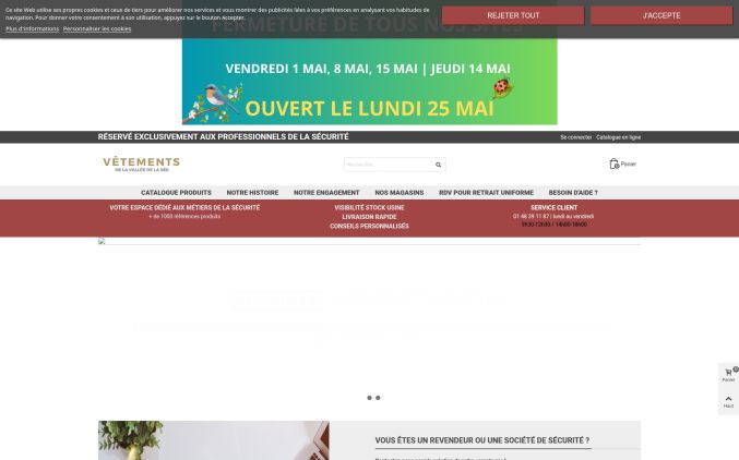 Capture de vetementsdelavalleedelasee.com