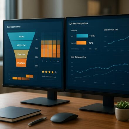 Tableau de bord analytics mesurant l'efficacité de la preuve sociale e-commerce