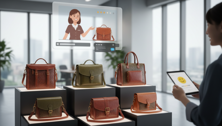 Présentation produit unique avec service client personnalisé e-commerce