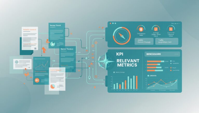 Études de marché sectorielles guidant la sélection des KPIs e-commerce