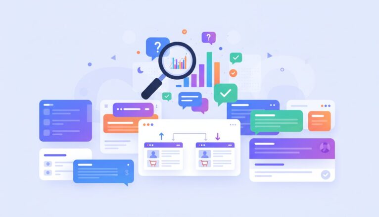 Interface FAQ analyse SEO concurrentielle pour boutiques e-commerce 2026
