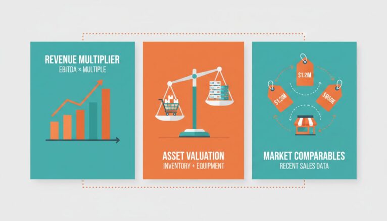 Trois méthodes d'évaluation combinées pour cession boutique e-commerce