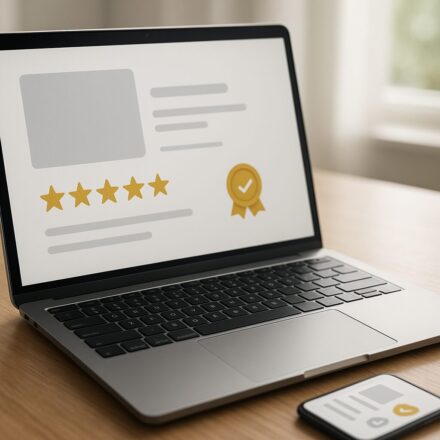 Écran e-commerce affichant avis clients et preuves sociales en ligne