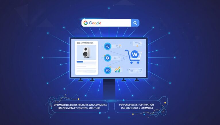 illustration digitale de balise meta pour produit WooCommerce